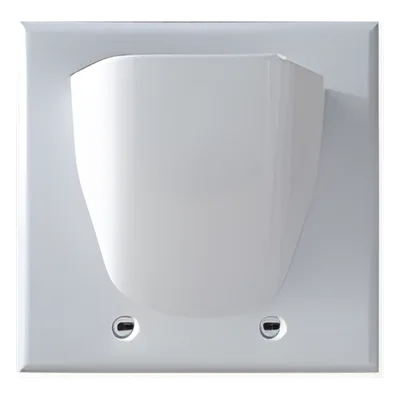 Placa de Pared Pasa Muro / 112.7 x 110.7 mm / ABS Resistente a Intemperie / UL 94V-0 / 25mm Máx. Diámetro