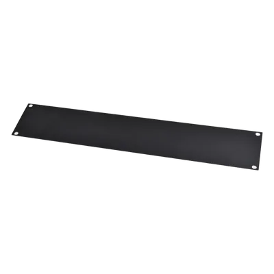 Tapa Ciega / Rack 19in / 2UR / Acero Cal. 14 / Pintura Electroestática Negra / 0.7 kg