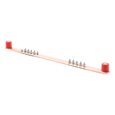 Barra de Unión de Tierra / Montaje Rack 19" / 550 A / 20 Conexiones 3/16" / Tornillería Incluida
