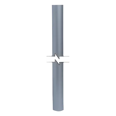 Mástil de aluminio / 2 pulgadas cal. 18 / 3 m (9.84 ft) / Cilíndrico hueco / Resistente a vientos fuertes