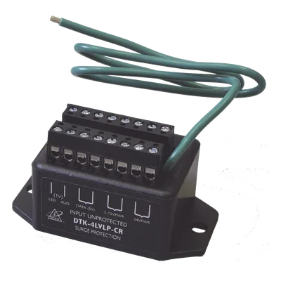 Protector de lazo / 4 pares / Wiegand / 12-24 Vcc / 5 Vcc datos / -40°C a 70°C / 1.35 x 2.99 x 1.35 pulgadas