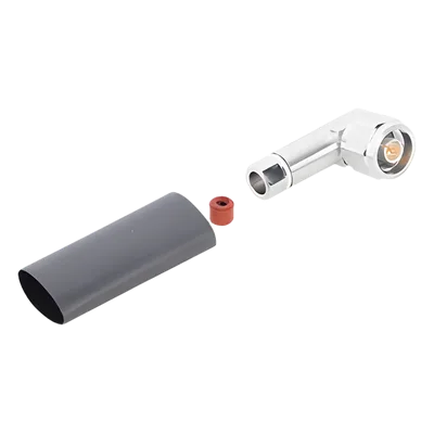 Conector Coaxial Tipo N Macho / Ángulo Recto / Cable FSJ1-50A 1/4" / 0-6000 MHz / Potencia Pico 6.4 kW / IP68