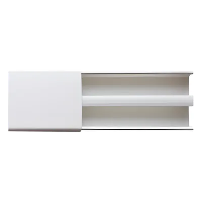 Canaleta de PVC / Dos Vías / 48 x 16 mm / Tramo 2.5 m (8.2 ft) / Auto-extinguible / Resistente UV