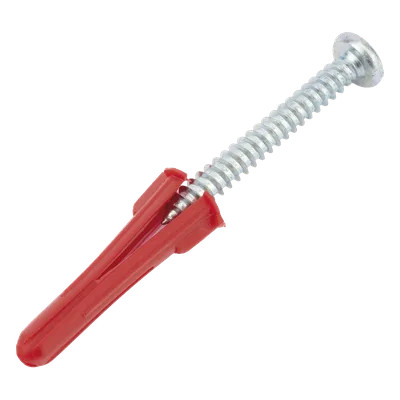 Taquete de Anclaje / 1/4" / Doble Expansión Multidireccional / Carga 60 kg / HDPE Resistente / Paquete 100 Piezas