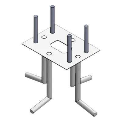 Anclaje de Acero para Barrera Vehicular / Sujeción al Piso / Compatible con Serie XB, XBF y XBS / Instalación Indirecta