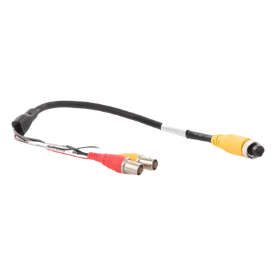 Cable Adaptador para MDVR / Conector Aviación 4 Pines a BNC / Video, Audio y Alimentación / 40 cm (15.7 in)