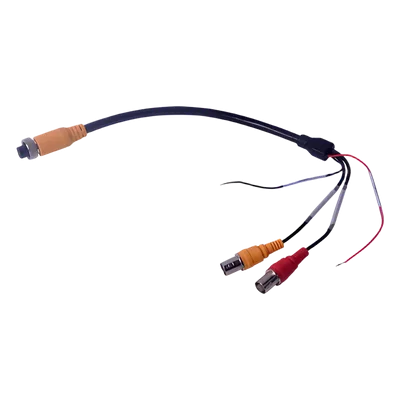 Cable Adaptador para MDVR / Conector Aviación 4 Pines a BNC / Video, Audio y Alimentación / 40 cm (15.7 in)