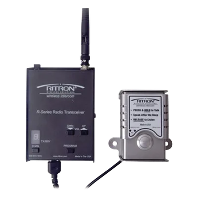 Radio Portero Inalámbrico / VHF-UHF / 2W RF / 10 Canales / Bocina 1000 mW / PTT Antivandalismo