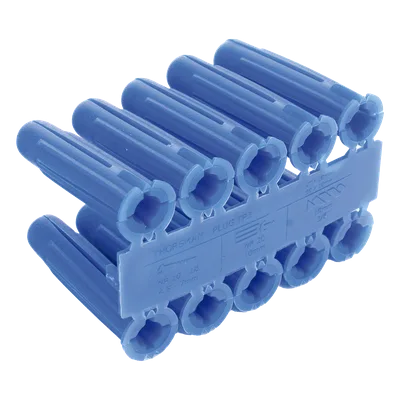 Taquete de Fijación / Doble Expansión 4 Direcciones / 3/8" para Tornillo 12 mm x 2" / 100 Piezas / Resistencia 100 kg / Concreto y Superficies Sólidas