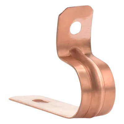Abrazadera de Cobre / 23.90 mm Base / 254 mm Largo / 62.49 mm Altura / Fijación de Cable a Pared