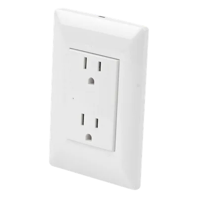Contacto Inteligente de Pared / Supresión de Picos Tipo A / 120 VAC / 15A / Doble / Empotrable 12 x 8 x 0.5 cm (4.7 x 3.1 x 0.2 in)