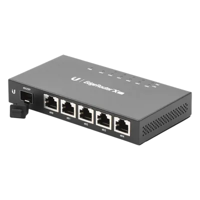 Router Gigabit / 5 Puertos RJ45 + 1 Puerto SFP / Dual-Core 880 MHz / 256 MB DDR3 / EdgeOS / -10°C a 45°C / 4.66 x 2.46 x 0.75 in