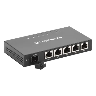 Router Gigabit / 5 Puertos RJ45 + 1 Puerto SFP / Dual-Core 880 MHz / 256 MB DDR3 / EdgeOS / -10°C a 45°C / 4.66 x 2.46 x 0.75 in