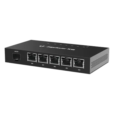 Router Gigabit / 5 Puertos RJ45 + 1 Puerto SFP / Dual-Core 880 MHz / 256 MB DDR3 / EdgeOS / -10°C a 45°C / 4.66 x 2.46 x 0.75 in