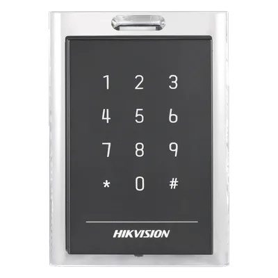Lector de Acceso MIFARE y Contraseñas / IP64 / Wiegand W26/W34 y RS-485 / 13.56 MHz / Teclado Integrado / -20°C a +65°C (-4°F a 149°F)