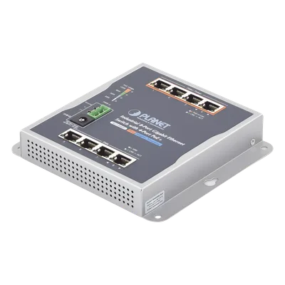 Switch Industrial No Administrable / 8 Puertos Gigabit / 4 Puertos PoE+ 802.3at / 120 W / Montaje Múltiple / Alimentación Dual con Failover