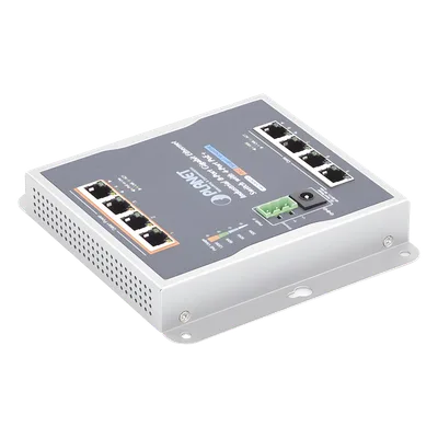 Switch Industrial No Administrable / 8 Puertos Gigabit / 4 Puertos PoE+ 802.3at / 120 W / Montaje Múltiple / Alimentación Dual con Failover