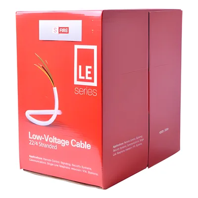 Cable para Alarma / 4 Conductores / 22 AWG / CCA / Bobina 305 m (1000 ft) / PVC Retardante a la Flama / Blanco
