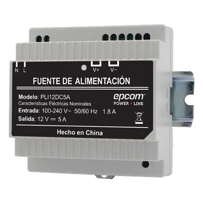 Fuente Industrial / Entrada 100-240 VCA / Salida 11.2-14.2 VCC / 5 A / Eficiencia >83% / -20°C a 45°C / 97x87x54.5 mm