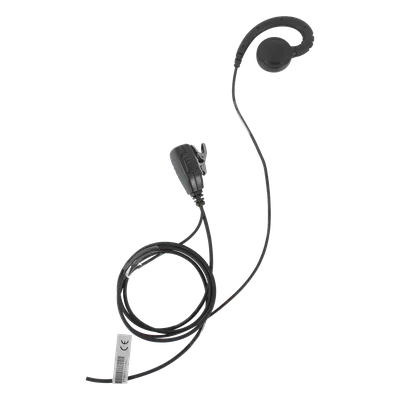 Micrófono de Solapa con Audífono / Cable Kevlar Reforzado / PTT Integrado / Clip Giratorio 360° / Gancho PTE Médico