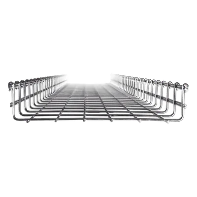Charola Tipo Malla / Ancho 300 mm (11.8 in) / Peralte 66 mm / Tramo 3 m (9.84 ft) / Electro Zinc / 315 Cables Cat6