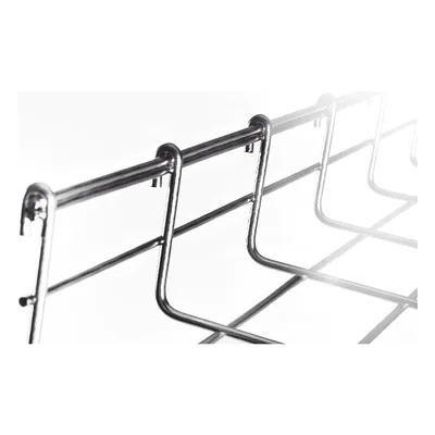 Charola Tipo Malla / Ancho 250 mm (9.8 in) / Peralte 66 mm / Tramo 3 m (9.8 ft) / Electro Zinc 15-20 micras / Capacidad 263 Cables Cat6