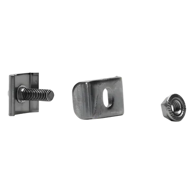 Kit de unión para charola / Clema mediana / Tornillo encastrado / Acabado electro zinc / Ancho hasta 300 mm (11.8 in)
