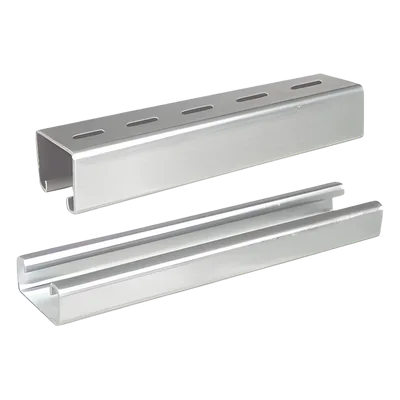 Unicanal liso 4x4, 3000 mm, acabado ElectroZinc
