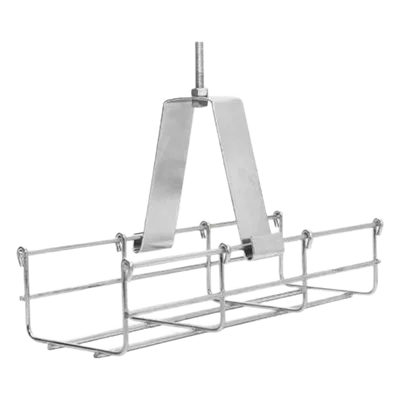 Soporte de Techo para Charola / 100 mm / Tipo Péndulo / Acero Calibre 14 / Electro Zinc / Falso Plafón