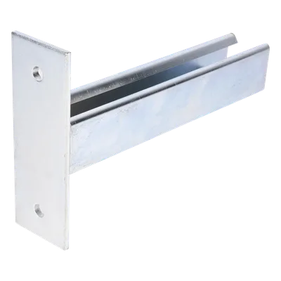 Ménsula Unicanal, 300mm, con acabado Electro Zinc