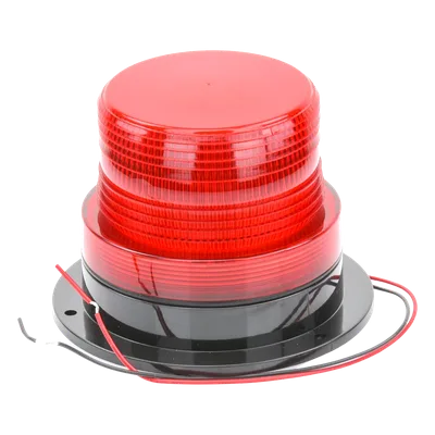 Burbuja de Señalización LED / 8 LEDs Rojos Gen III / 340 Lúmenes / 10-110 Vcd / 4 W / Patrón de Destello Ajustable / Montaje Permanente