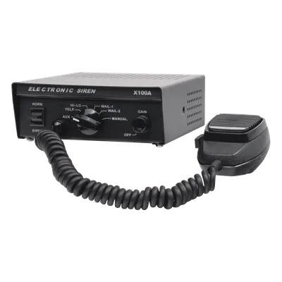 Sirena Vehicular / 100 W / 115 dB / 12 VCC / 6 Tonos Programables / Micrófono Integrado