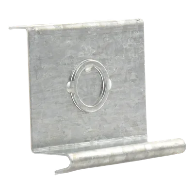 Placa de Salida a Tubo Automática / 66 mm / Tuberías 1/2 a 2 pulgadas / Abrazadera Tipo U / Acabado Electro Zinc