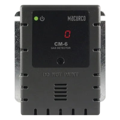 Detector de CO / Rango 0-200 ppm / Salida 4-20 mA / Relé SPDT 5 A / Pantalla Digital / Cobertura 465 m² / UL 2075