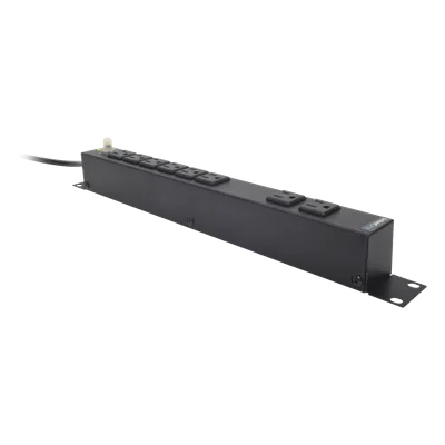 PDU Horizontal / 8 Contactos NEMA 5-15R / 120Vca / 15A / Rack 19" 1U / Cable 2.5 m (8.2 ft)