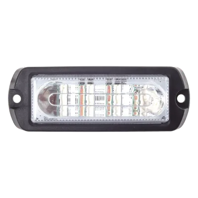 Luz de Advertencia LED / 4 LEDs Gen III Ultra Brillantes / 23 Patrones de Destello / 10-30 VDC / Ámbar / Montaje Permanente
