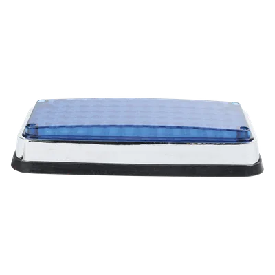 Luz de Advertencia LED / 66 LED / 7x3" / 12 VCC / 10 Patrones de Destello / Montaje Permanente / Color Azul