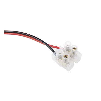 Cable de Alimentación DC / Calibre 18 AWG / Conector DC Macho 5.5x2.1 mm / Bloque Terminal Atornillable / Longitud 28.5 cm