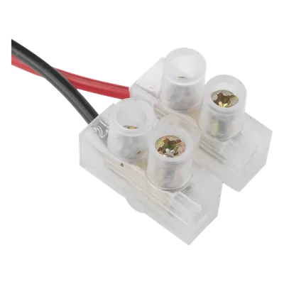 Cable de Alimentación DC / Calibre 18 AWG / Conector DC Macho 5.5x2.1 mm / Bloque Terminal Atornillable / Longitud 28.5 cm
