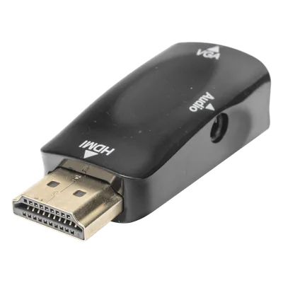 Convertidor HDMI a VGA / 1920x1080 @ 60Hz / Audio 3.5 mm / Plug-and-Play / Chapado en Níquel