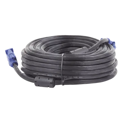 Cable Extensor VGA / 15 m (49.2 ft) / Full HD 1920x1080p / Conector HD15 Macho a Macho / Blindaje Aluminio y Malla Trenzada / CCTV y Videovigilancia