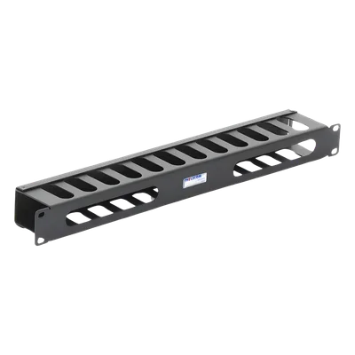 Organizador de Cables Horizontal / 19" / 1UR / Acero Calibre 18 (1.21 mm) / Profundidad 64 mm