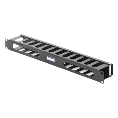 Organizador de Cables Horizontal / 19" / 1UR / Acero Calibre 18 (1.21 mm) / Profundidad 64 mm