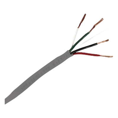 Bobina de 305 m (1000 ft) / Cable de Cobre / 4 x 18 AWG / Tipo Alarmas UL / Para Interior / Color Gris / Multi-Propósito