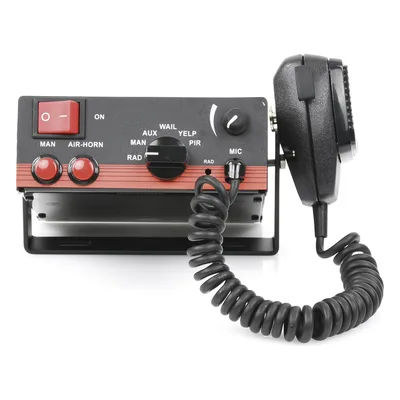 Sirena Vehicular / 100 W / 115 dB / 12 VCC / 5 Tonos Seleccionables / Micrófono Rudo / Interconexión Radio