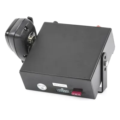 Sirena Vehicular / 100 W / 115 dB / 12 VCC / 5 Tonos Seleccionables / Micrófono Rudo / Interconexión Radio