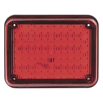 Luz de Advertencia LED / 104 LEDs / 9x7" / 12 VCC / 1 A Máx / 10 Patrones de Destello / Montaje Permanente / Rojo