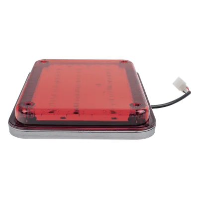 Luz de Advertencia LED / 104 LEDs / 9x7" / 12 VCC / 1 A Máx / 10 Patrones de Destello / Montaje Permanente / Rojo