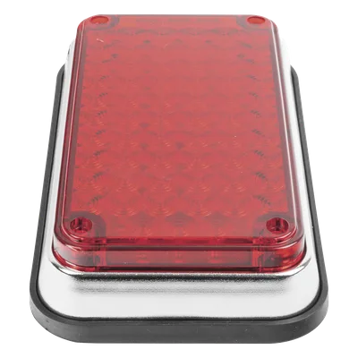 Luz de Advertencia LED / 6x4" / 66 LEDs / 12 VCC / 1 A / 10 Patrones de Destello / Montaje Permanente / Color Rojo
