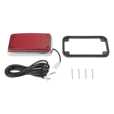 Luz de Advertencia LED / 6x4" / 66 LEDs / 12 VCC / 1 A / 10 Patrones de Destello / Montaje Permanente / Color Rojo